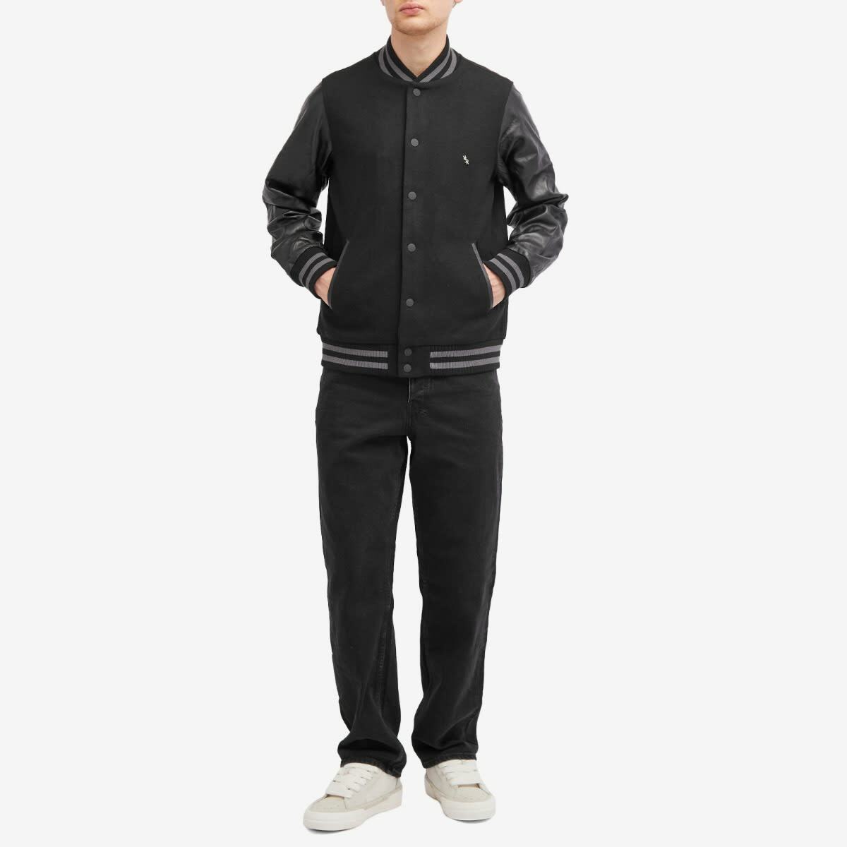 Ksubi Men's 1999 King Letterman Varsity Jacket in Black