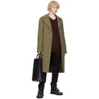 Maison Margiela Green Cotton Twill Trench Coat