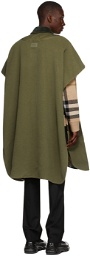Burberry Green Quilted Panel Cape