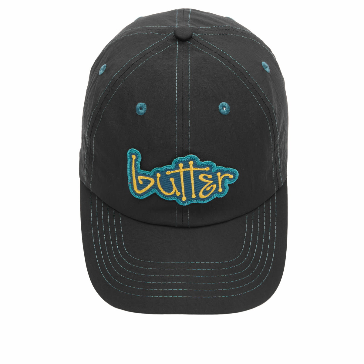 Butter Goods Men's Connection 6 Panel Cap in Black 