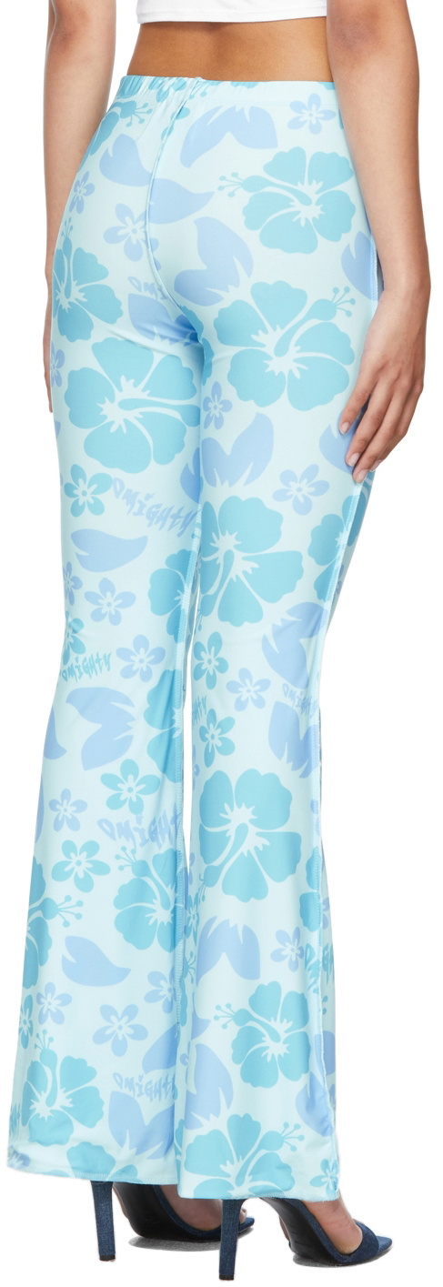 OMIGHTY SSENSE Exclusive Blue Floral Hibiscus Trousers