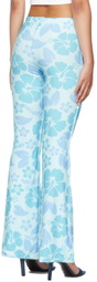 OMIGHTY SSENSE Exclusive Blue Floral Hibiscus Trousers