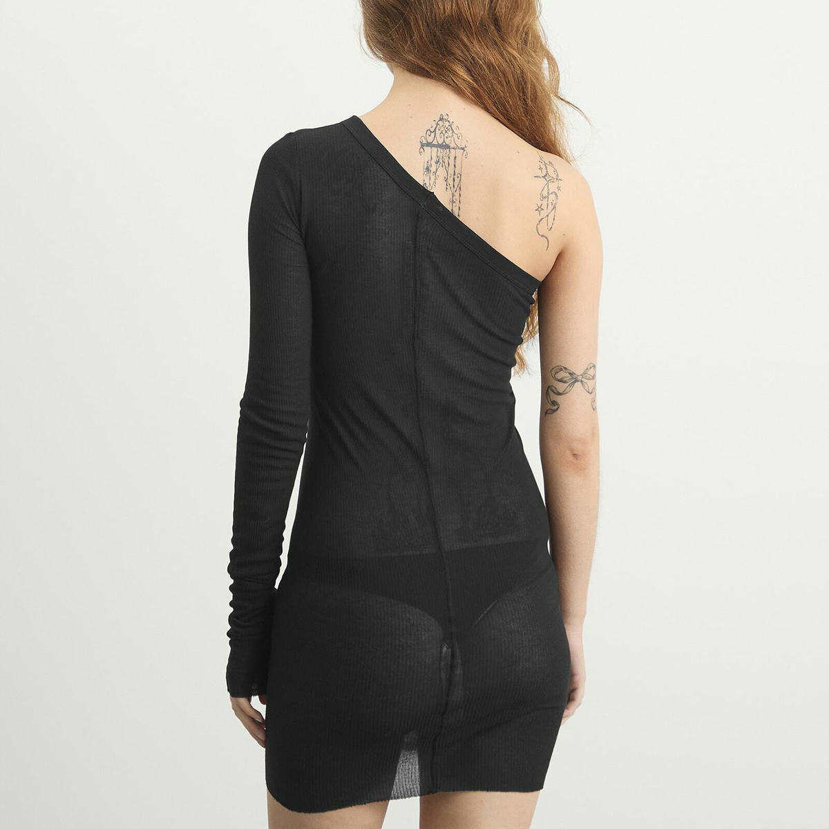 Rick Owens Women's Ziggy One Shoulder Mini Dress in Black