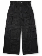 VETEMENTS - Wide-Leg Cargo Jeans - Black