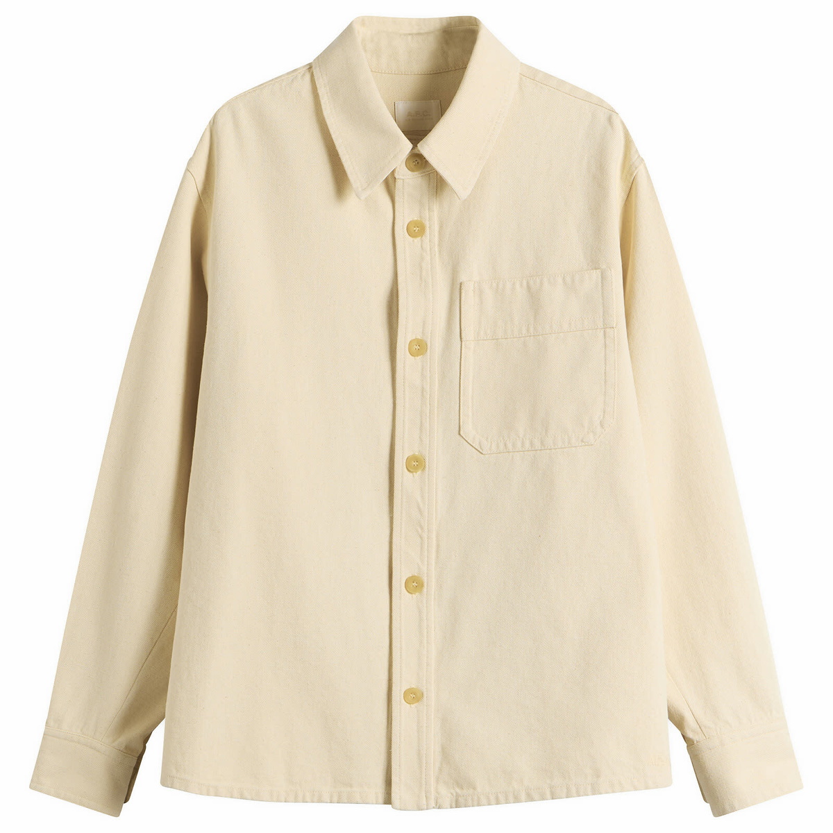 A.P.C. Men's Surchiemise Basile Logo Shirt in Off White