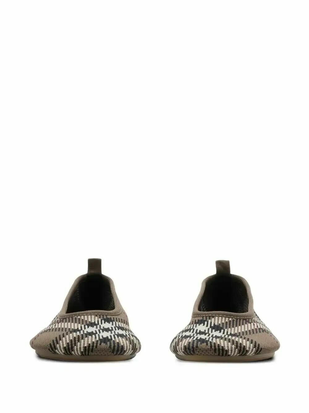 Burberry Checked Knitted Ballet Flats Burberry
