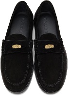 Rhude Black Suede Penny Loafers