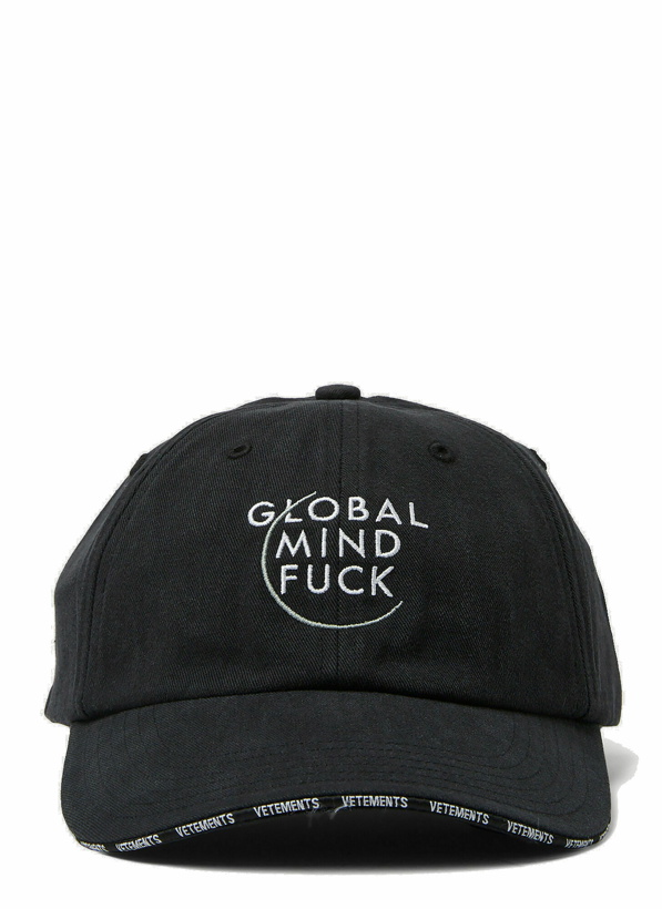 Photo: Global Mind Fuck Baseball Cap in Black