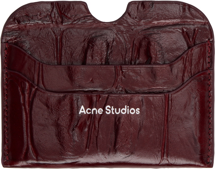 Photo: Acne Studios Burgundy Leather Card Holder