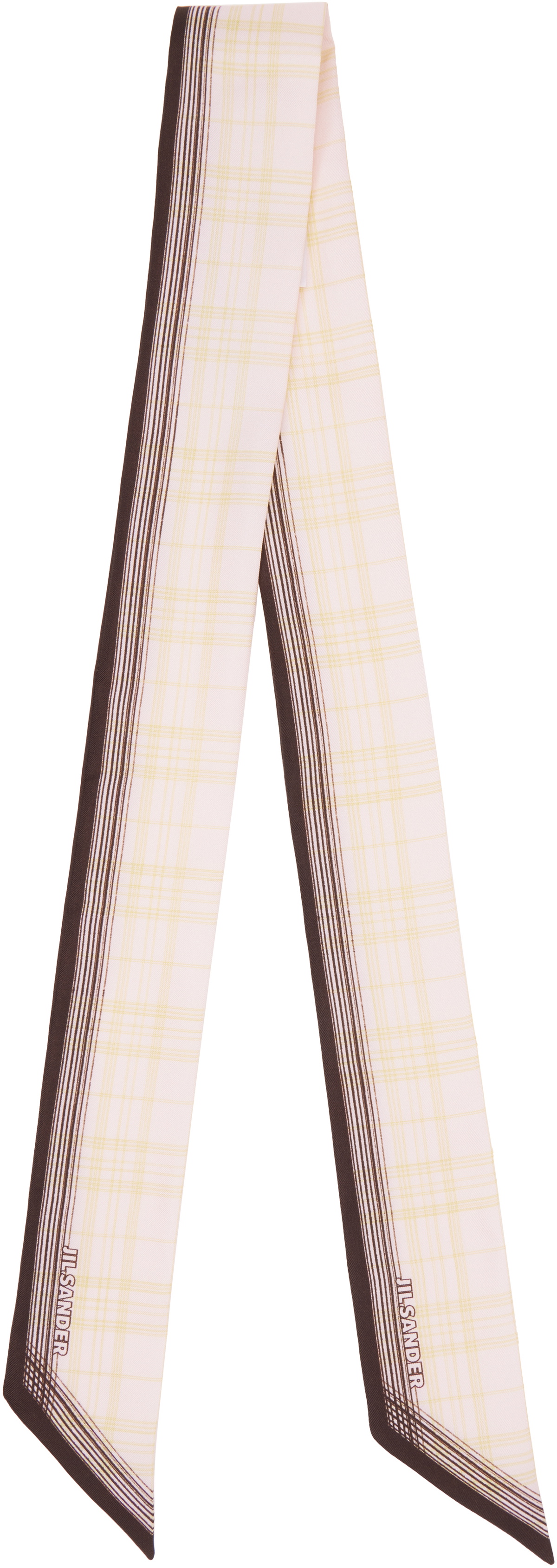 Jil Sander Pink Twilly Check Scarf