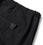 Bottega Veneta - Black Wide-Leg Technical Cotton-Blend Poplin Drawstring Trousers - Black