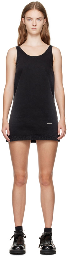 Photo: We11done Black Faded Denim Minidress