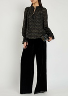Veronica Beard Maxime fil Coupé Chiffon Blouse Black
