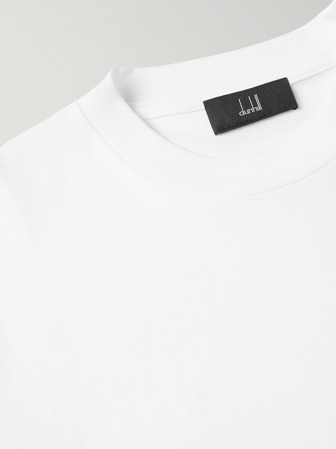 Dunhill - Slim-Fit Logo-Embroidered Cotton-Jersey T-Shirt - White Dunhill