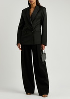 16 Arlington Bris Crystal-embellished Woven Blazer Black