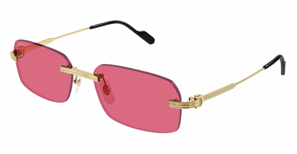 Cartier Eyewear Première De Cartier Ct0271s-010 - Gold / Pink Sunglasses
