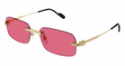Cartier Eyewear Première De Cartier Ct0271s-010 - Gold / Pink Sunglasses