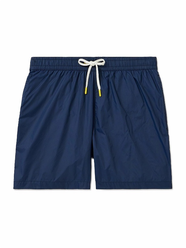 Photo: Hartford - Straight-Leg Mid-Length Recycled Swim Shorts - Blue