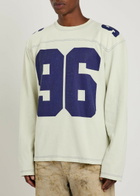 Acne Studios Printed Long-sleeve Cotton T-shirt Beige