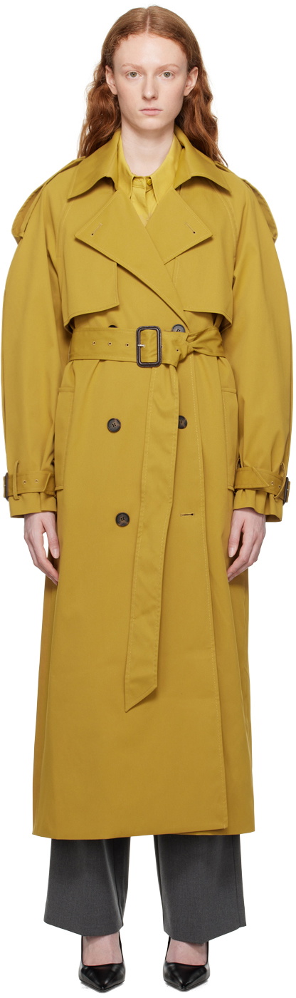 CAMILLA AND MARC Yellow Fontanna Trench Coat