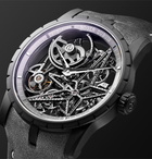 Roger Dubuis - Excalibur Automatic Skeleton 42mm Titanium and Leather Watch, Ref. No. DBEX0726 - Black