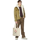 Maison Kitsune Tan Corduroy Trucker Jacket