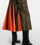 Sacai Pleated midi skirt