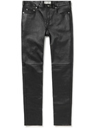 SAINT LAURENT - Skinny-Fit Leather Trousers - Black