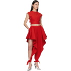 ALAÏA Orange Belted Cotton Top