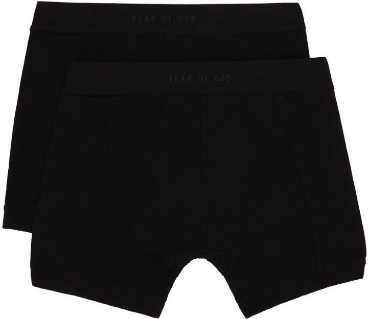 Photo: Fear of God Two-Pack Black Boxer Briefs