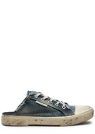 Balenciaga Paris Distressed Denim Mule Sneakers