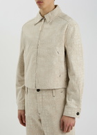 Jacquemus La Veste De-Nîmes Crocodile-effect Canvas Jacket Beige