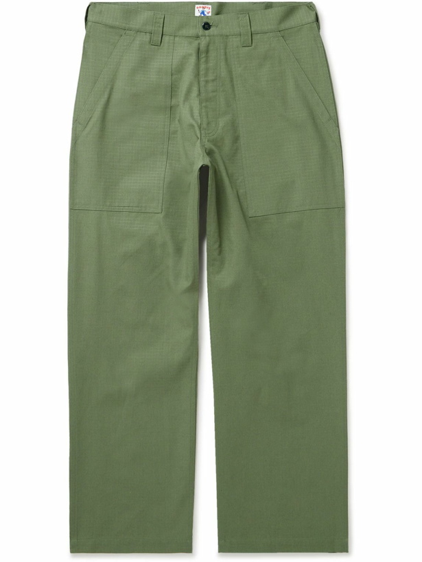 Photo: Randy's Garments - Utility Straight-Leg Cotton-Ripstop Trousers - Green