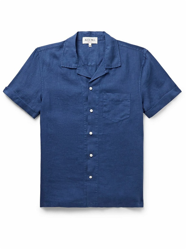 Photo: Alex Mill - Convertible-Collar Linen Shirt - Blue