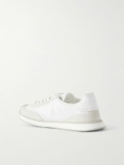 Dolce&Gabbana - Logo-Print Mesh, Leather and Suede Sneakers - White