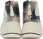 R13 SSENSE Exclusive Black & Beige Kurt High Top Sneakers