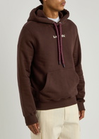 Lanvin Logo Hooded Cotton Sweatshirt Burgundy