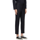 Comme des Garcons Homme Deux Navy Chalk Stripe Trousers