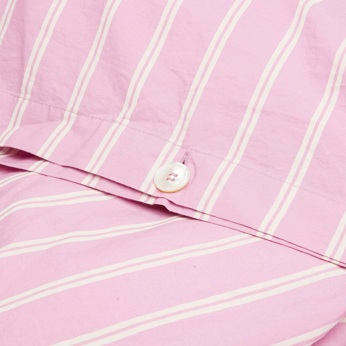 Tekla Fabrics King Duvet in Mallow Pink Stripes 