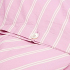 Tekla Fabrics King Duvet in Mallow Pink Stripes 