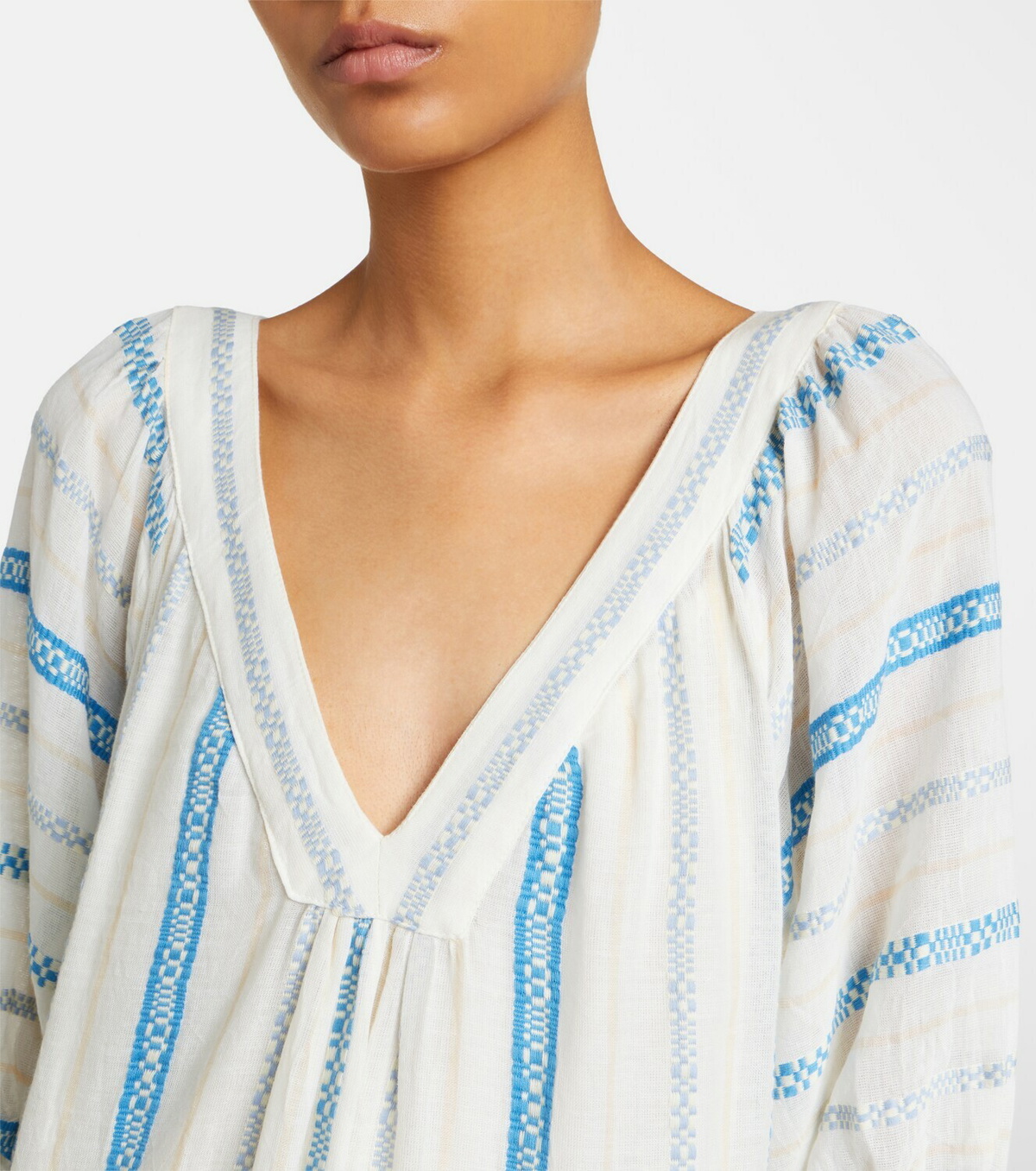 Velvet Selita tiered cotton jacquard minidress