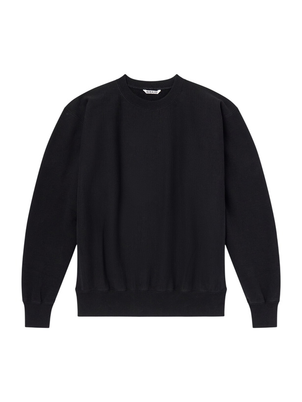 Photo: Auralee - Cotton-Jersey Sweatshirt - Black