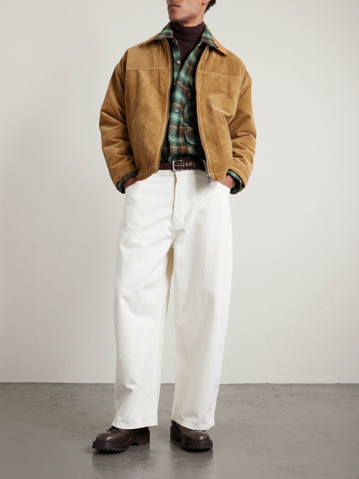 RRL - Checked Wool Overshirt - Green