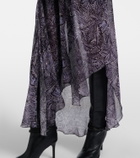 Isabel Marant Tylena printed silk georgette ruffled midi dress