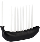 BKLYN CLAY SSENSE Exclusive Black E For Effort Edition Banorah Candle Holder Set