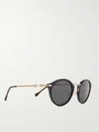 GUCCI - Round-Frame Acetate and Gold-Tone Sunglasses