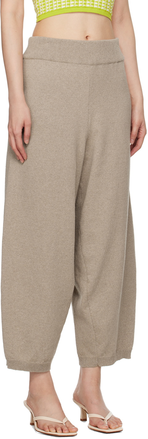 Cordera Taupe Wide Leg Lounge Pants