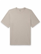 Nike Training - Primary Logo-Embroidered Cotton-Blend Dri-FIT T-Shirt - Neutrals