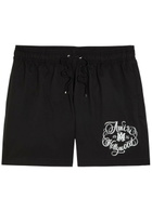 Amiri Hollywood Printed Swim Shorts Black