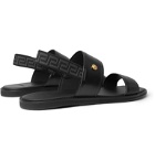 Versace - Appliquéd Leather Sandals - Black
